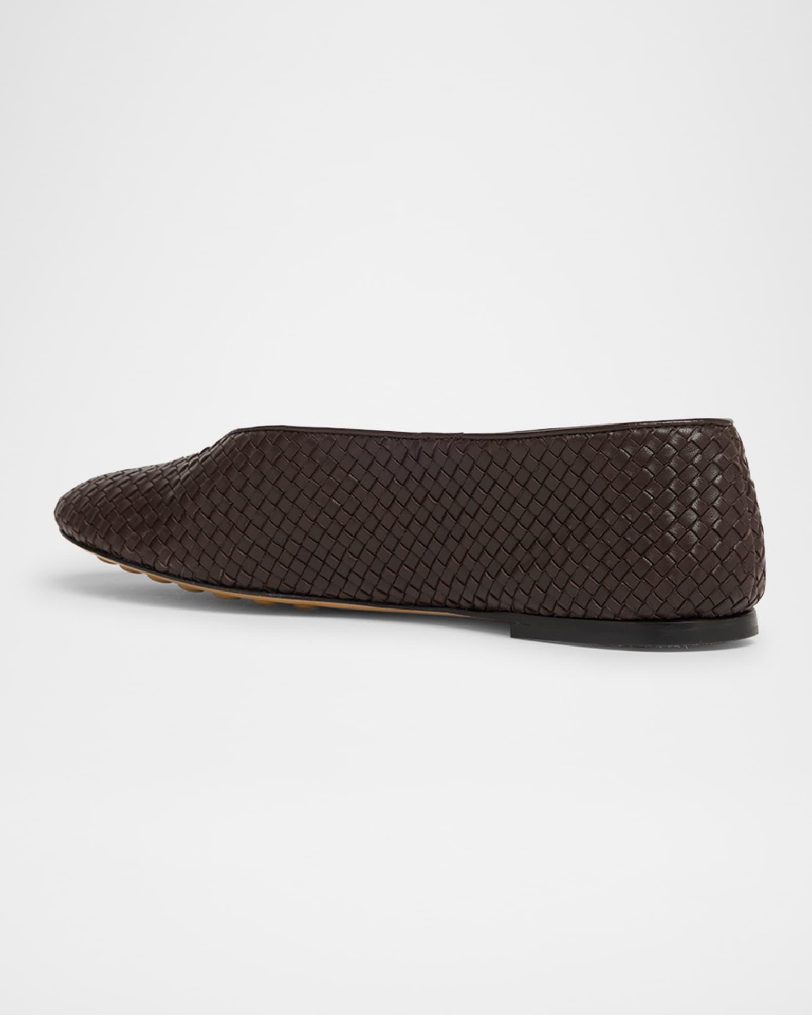 Micro Woven Nappa Leather Ballerina Flats Product Image