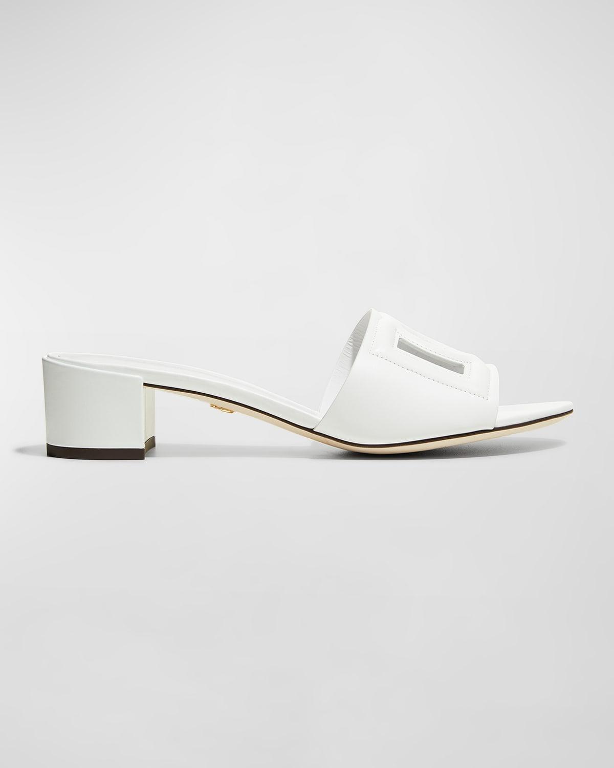 Dolce & Gabbana Womens Block Heel Slide Sandals Product Image