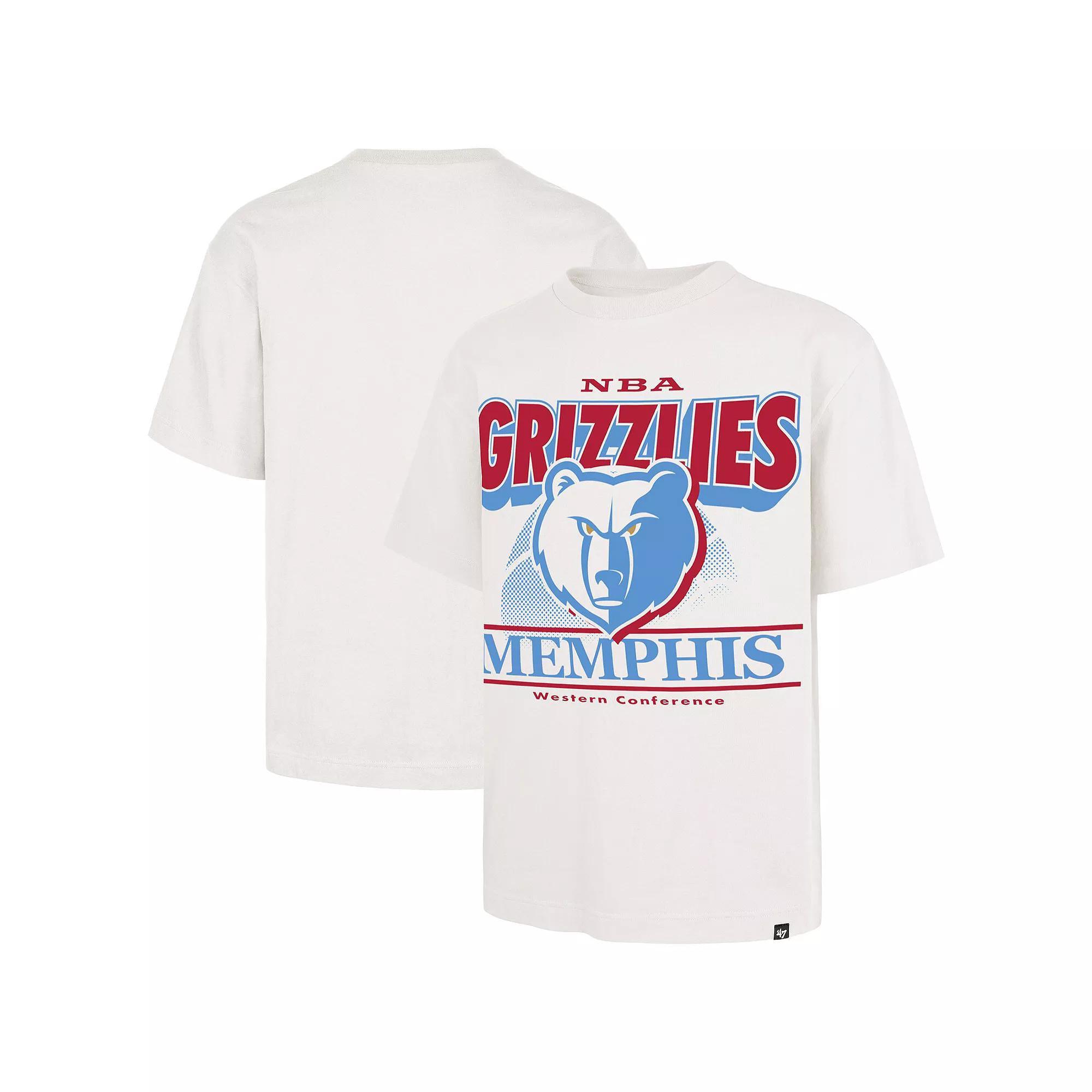 Men's '47  White Memphis Grizzlies City Edition Shifty Foundation T-Shirt, Size: 2XL, Grz White Product Image