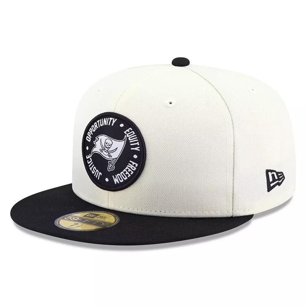 Men's New Era Cream/Black Tampa Bay Buccaneers 2022 Inspire Change  59FIFTY Fitted Hat, Size: 7 1/4, Beige Product Image