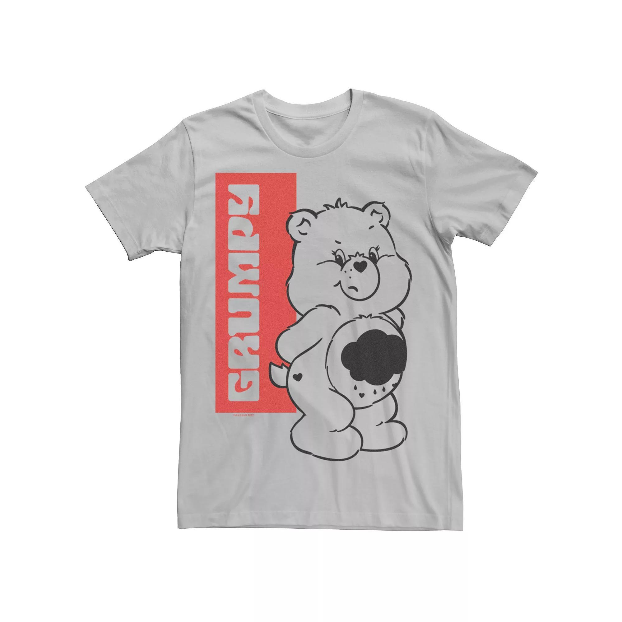 Men's Care Bears Grumpy Bear Graphic Tee, Size: XL, Silver Product Image