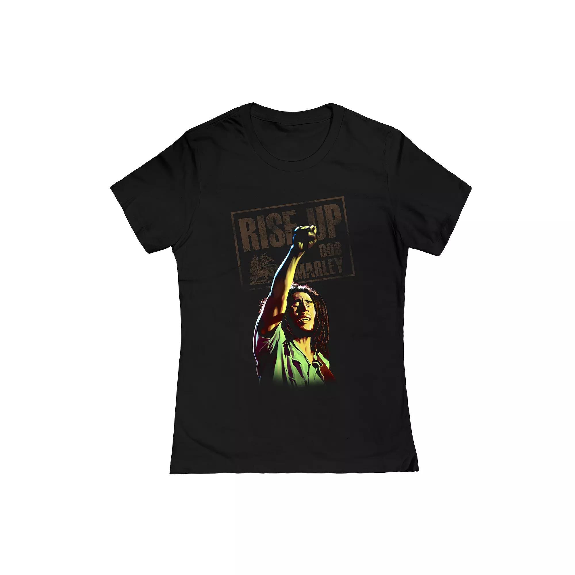 Juniors' Bob Marley Arms Up Graphic Tee, Girl's, Size: Small, Black Product Image