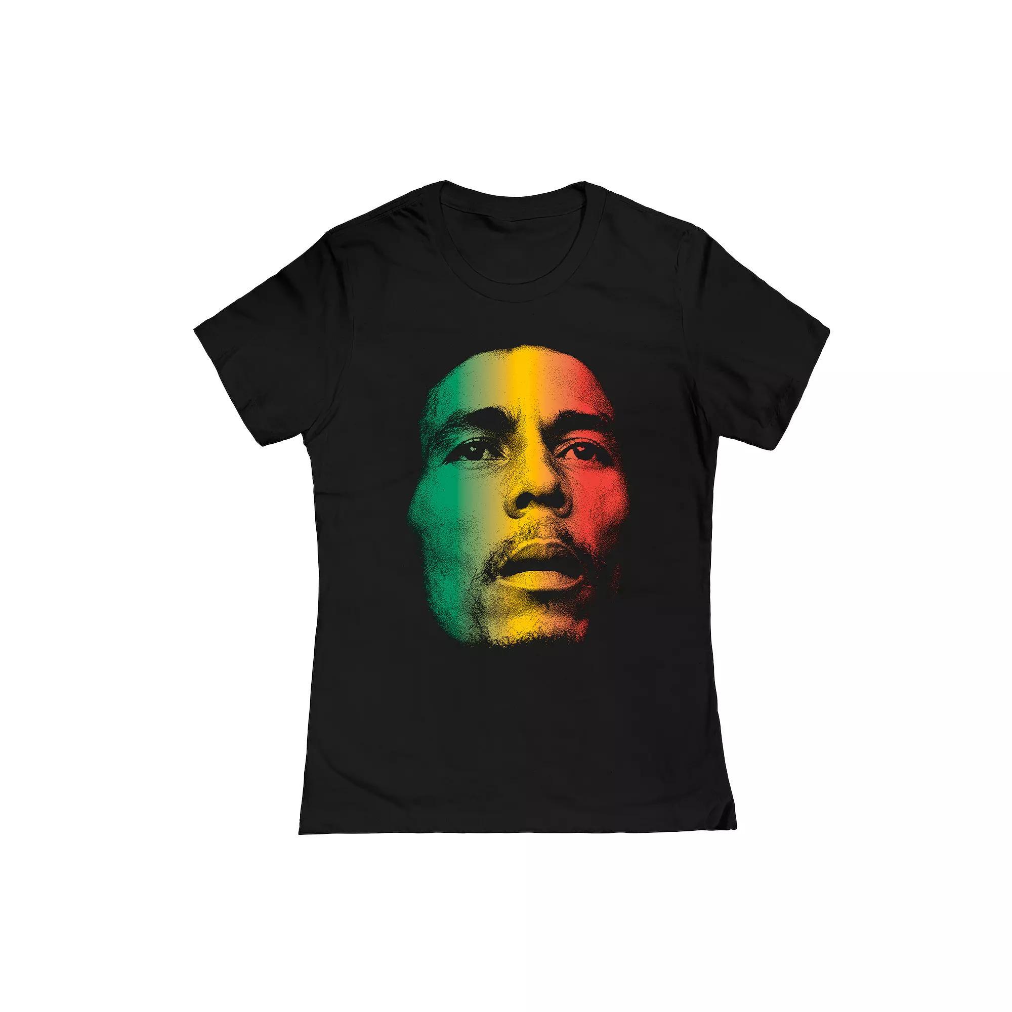 Juniors' Bob Marley Face Graphic Tee, Girl's, Size: Small, Black Product Image
