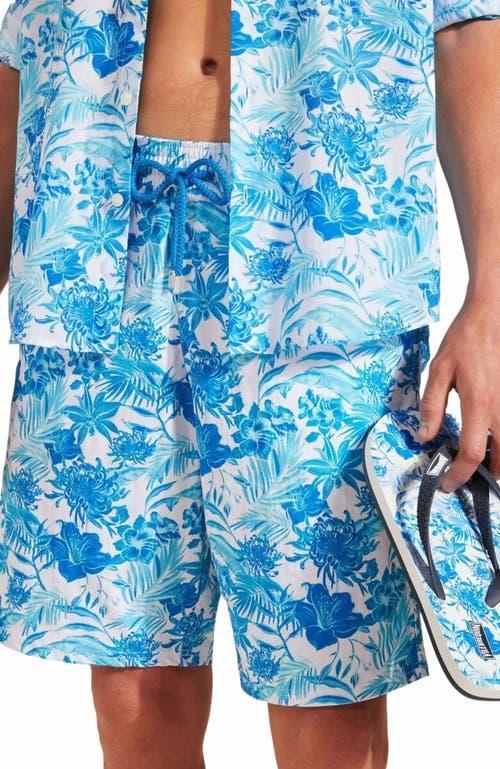 Vilebrequin Men's Tahiti Flowers Flip Flops in Blanc at Nordstrom, Size 10 Product Image