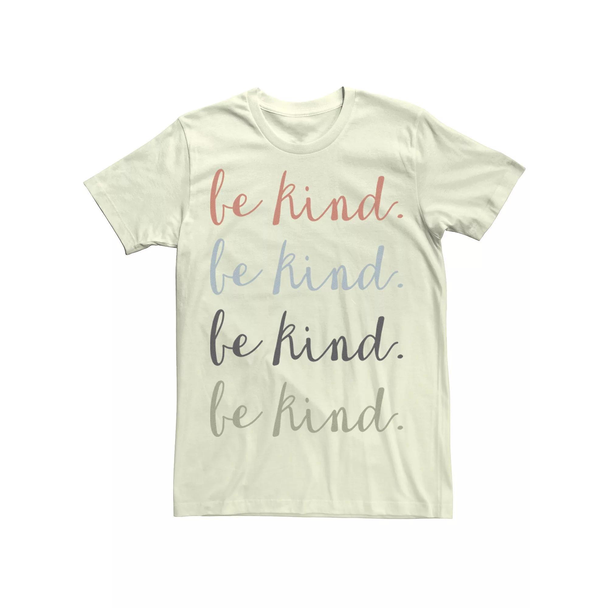 Men's Fifth Sun Be Kind Script Stack Tee, Size: Medium, Natural Product Image
