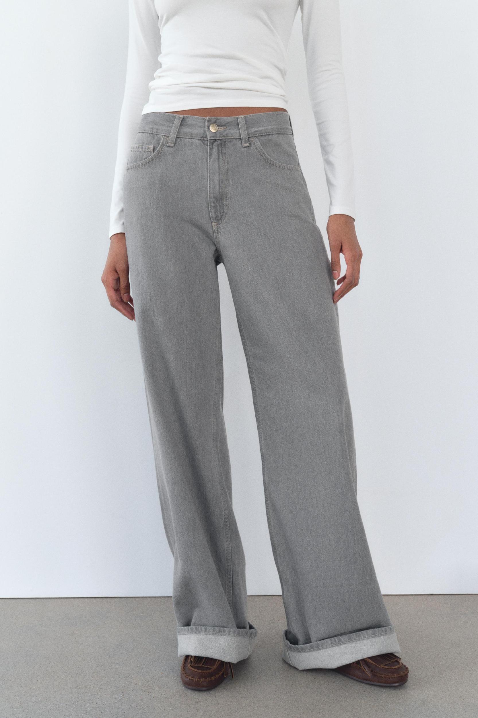 TRF HIGH RISE WIDE LEG BELT LOOP JEANS Product Image
