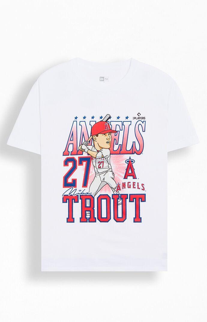 New Era Men's LA Angels Trout Caricature T-Shirt Product Image