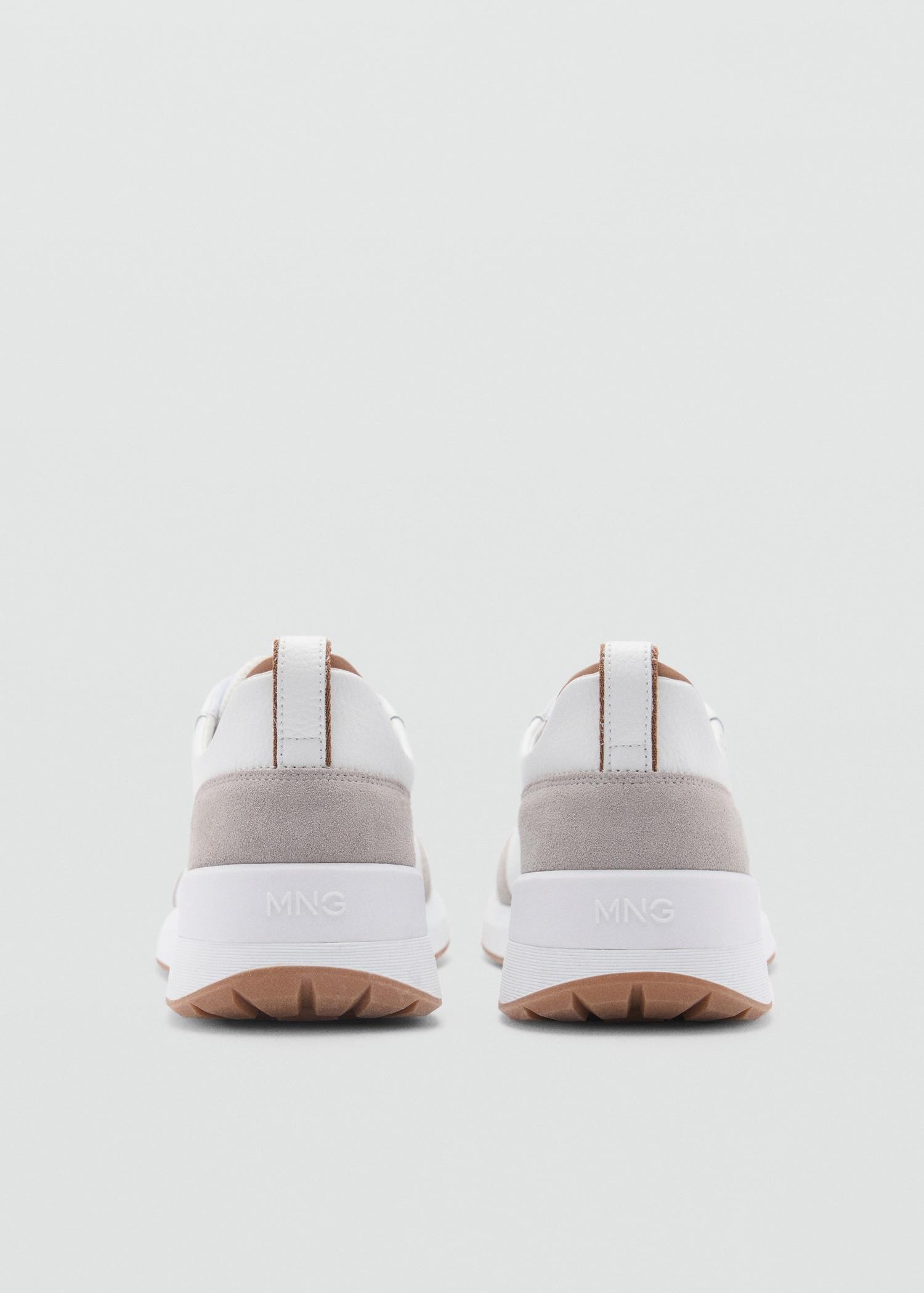 Leather mixed sneakers - Men | MANGO USA Product Image