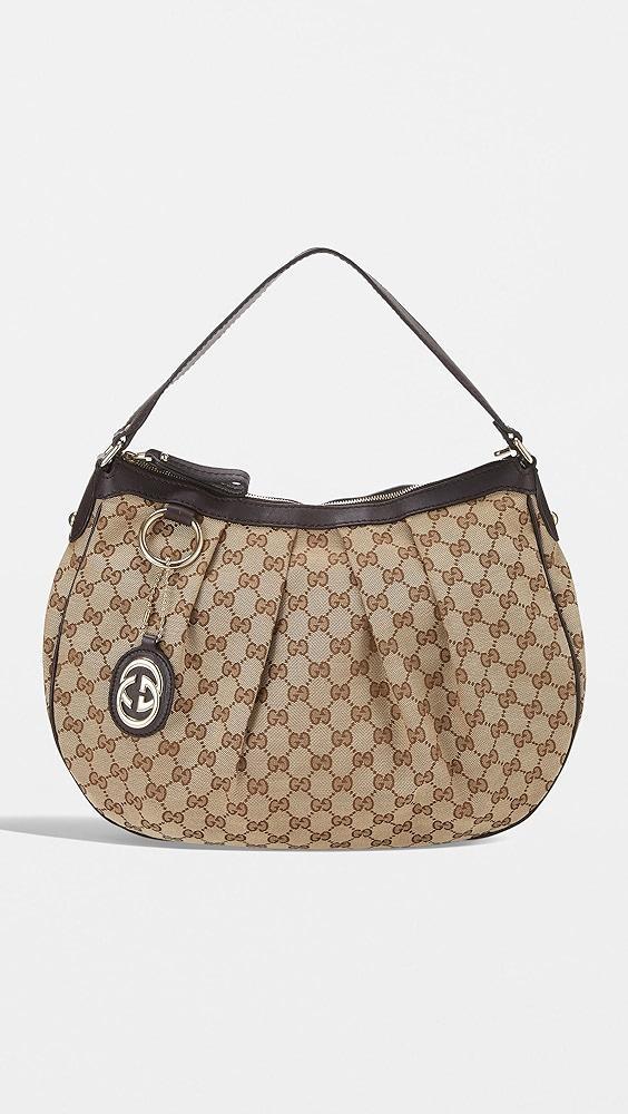 What Goes Around Comes Around Gucci Brown Canvas Sukey Hobo Bag | Shopbop Product Image