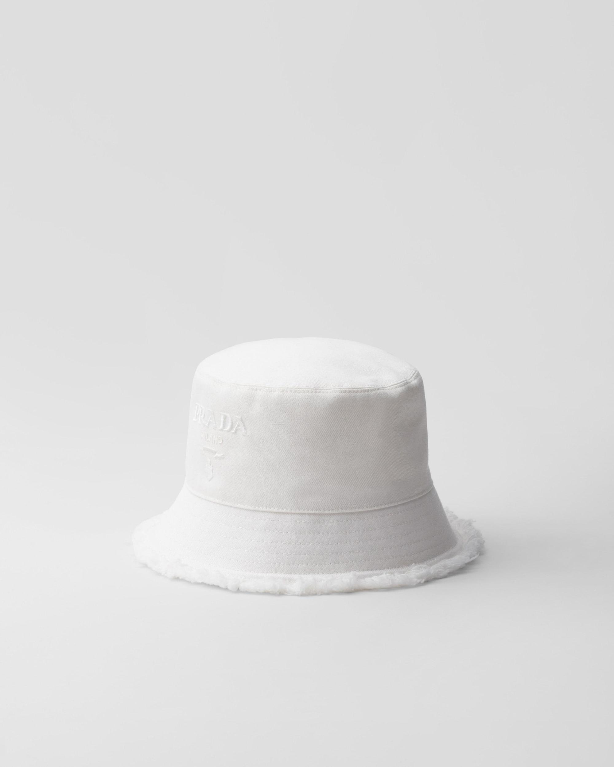 PRADA Drill Bucket Hat In White Product Image