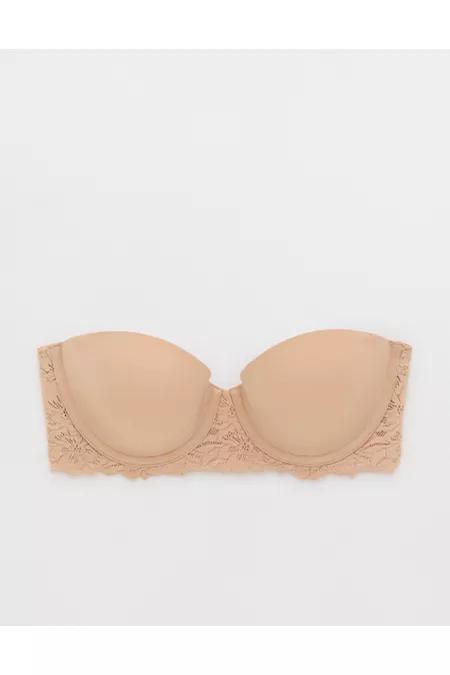 Show Off Rosey Lace Strapless Push Up Bra Women's Product Image