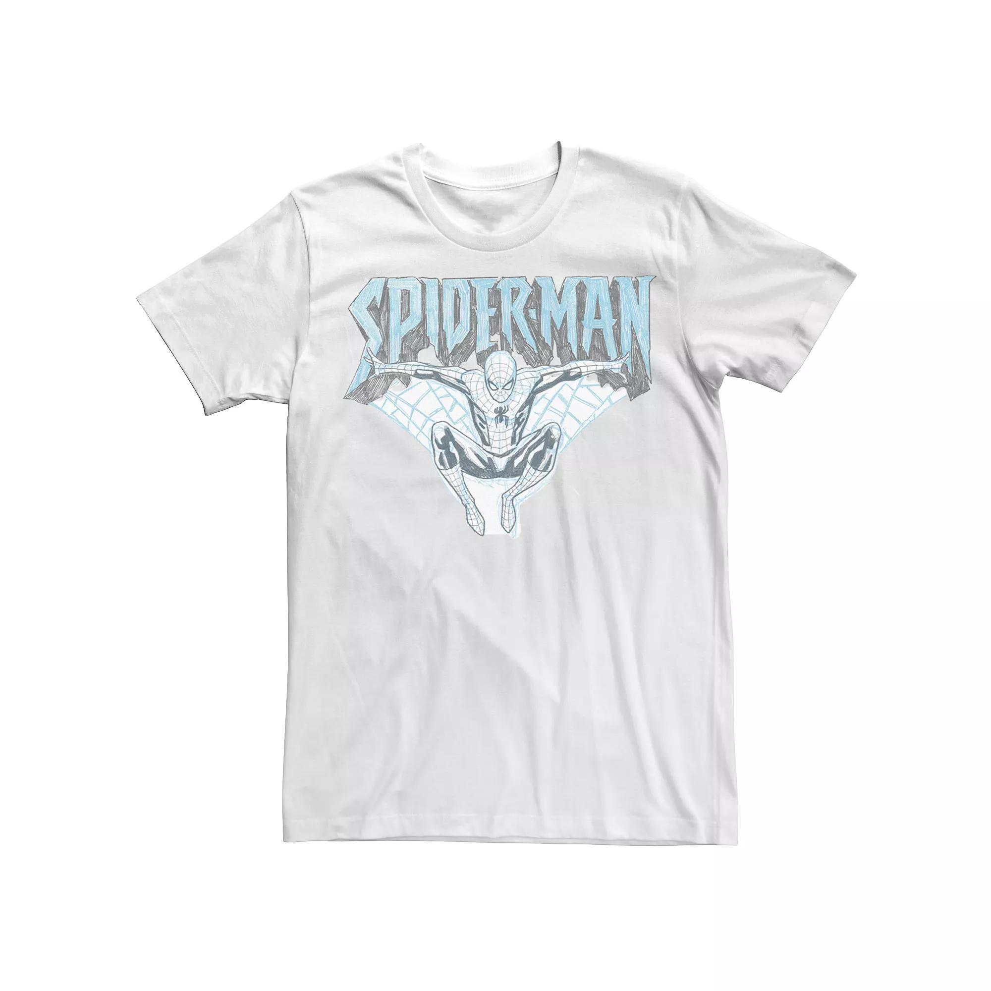Mens Marvel Pencil Webs Graphic Tee Product Image
