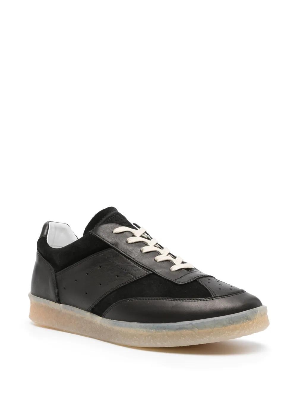 lace-up leather sneakers  Product Image