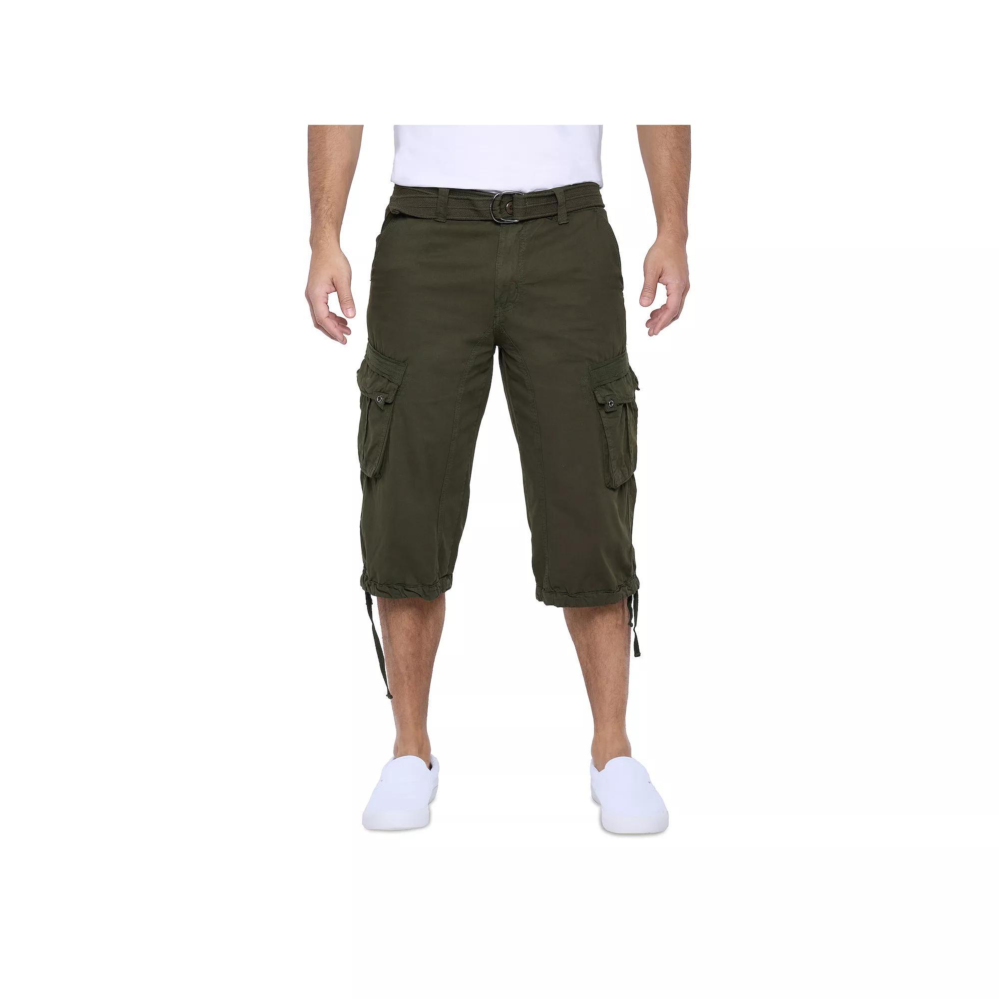 Men's Xray Messenger Belted Cargo Shorts, Size: 36, Black Camo Product Image