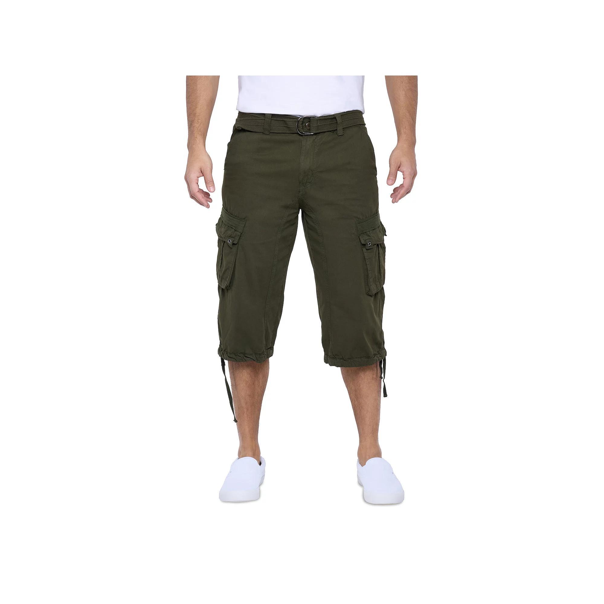 Men's Xray Messenger Belted Cargo Shorts, Size: 36, Black Camo Product Image