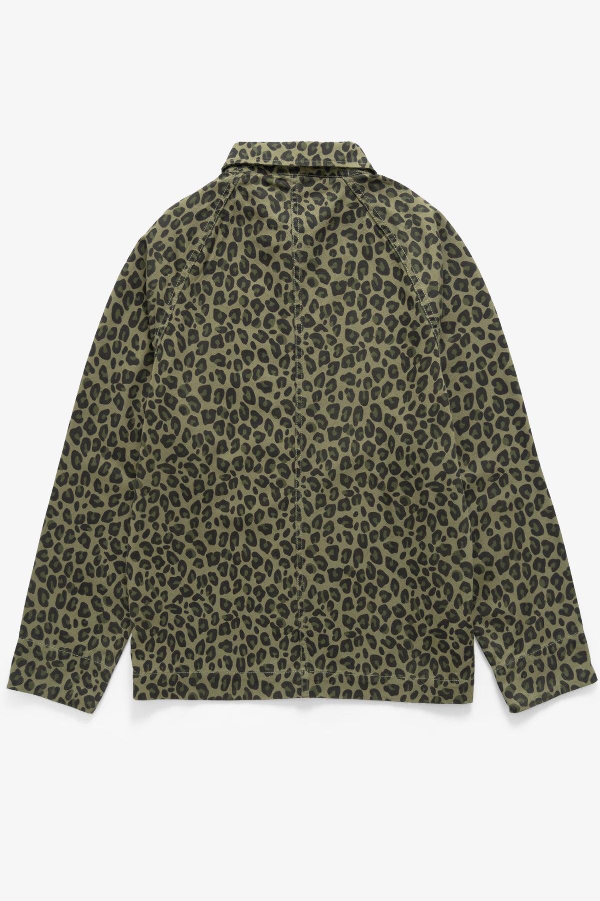 Patterned Front Of House Jacket - Green Leopard Product Image