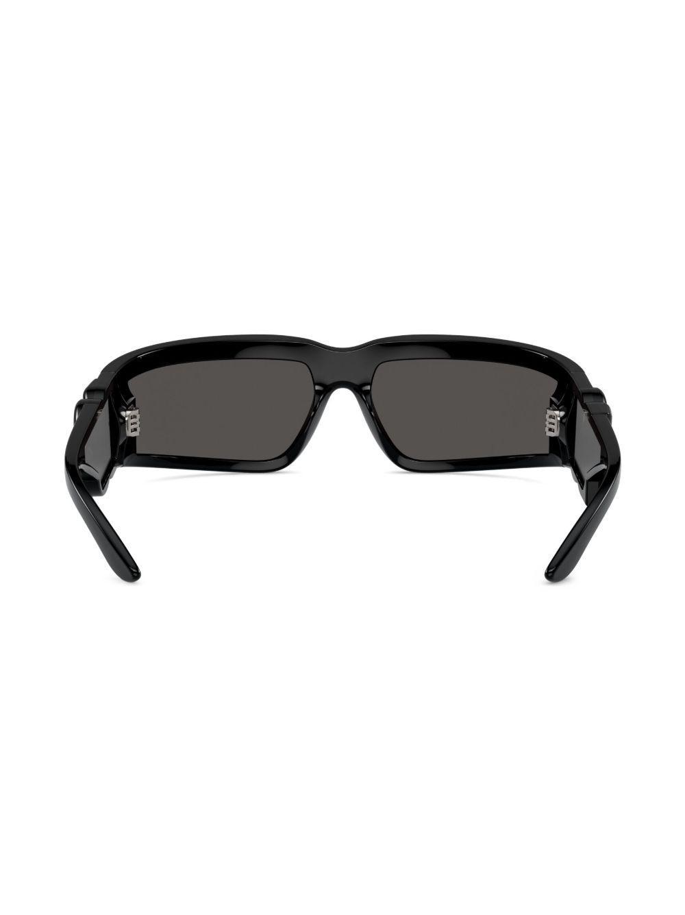 logo-plaque wraparound sunglasses Product Image