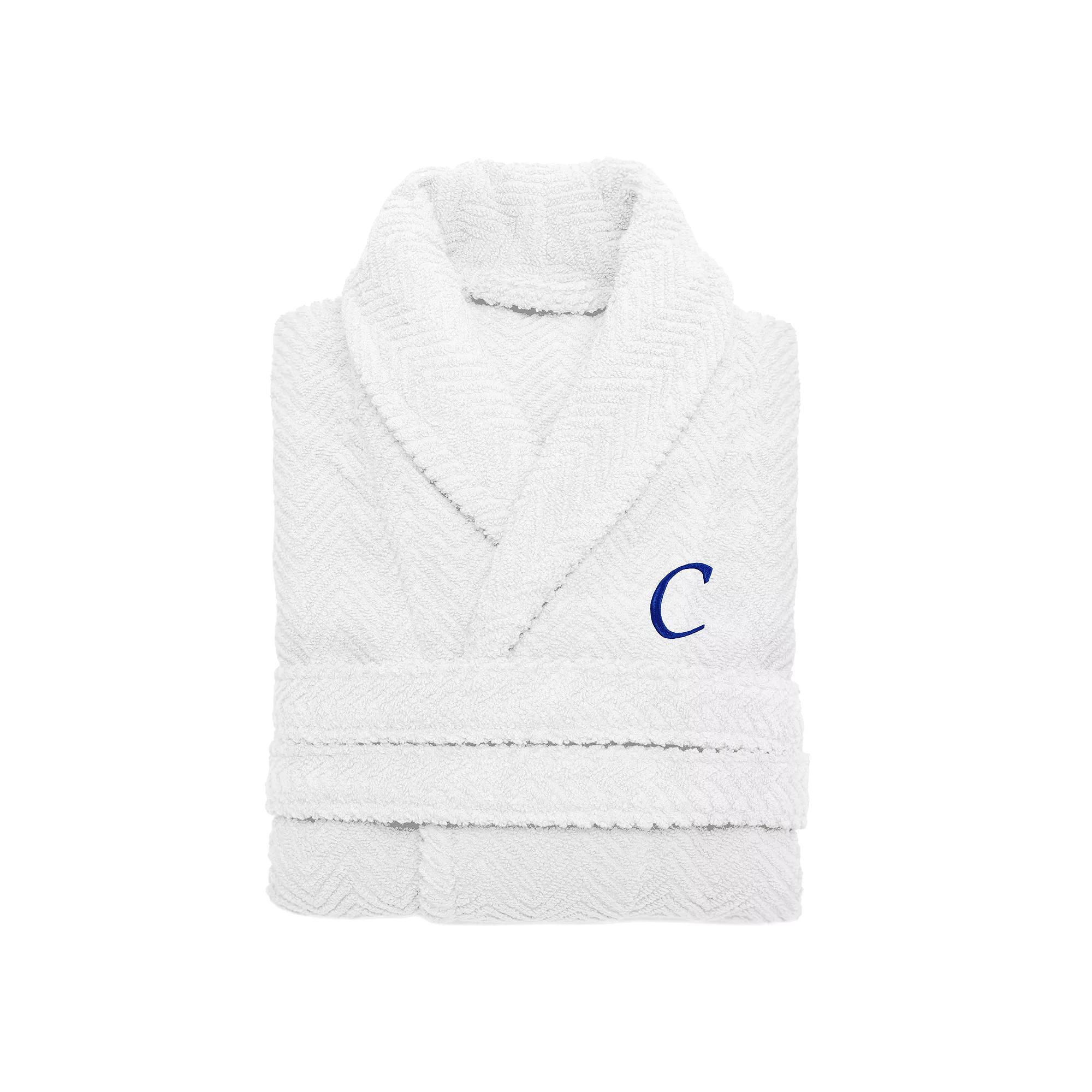 Linum Home Textiles Turkish Cotton Personalized Herringbone Weave Bathrobe, Womens Product Image