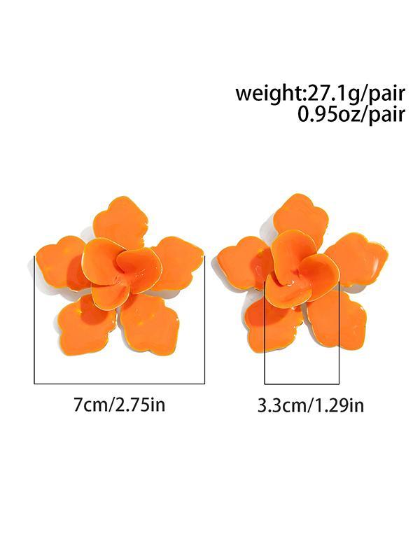 Flower Shape Drop Earrings Product Image