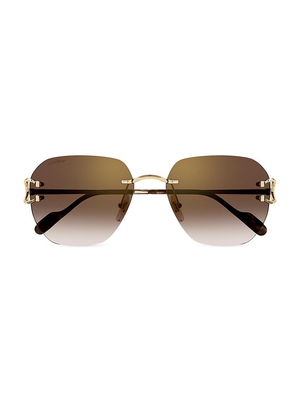 Womens Olivia 56MM Acetate Rectangular Sunglasses Product Image