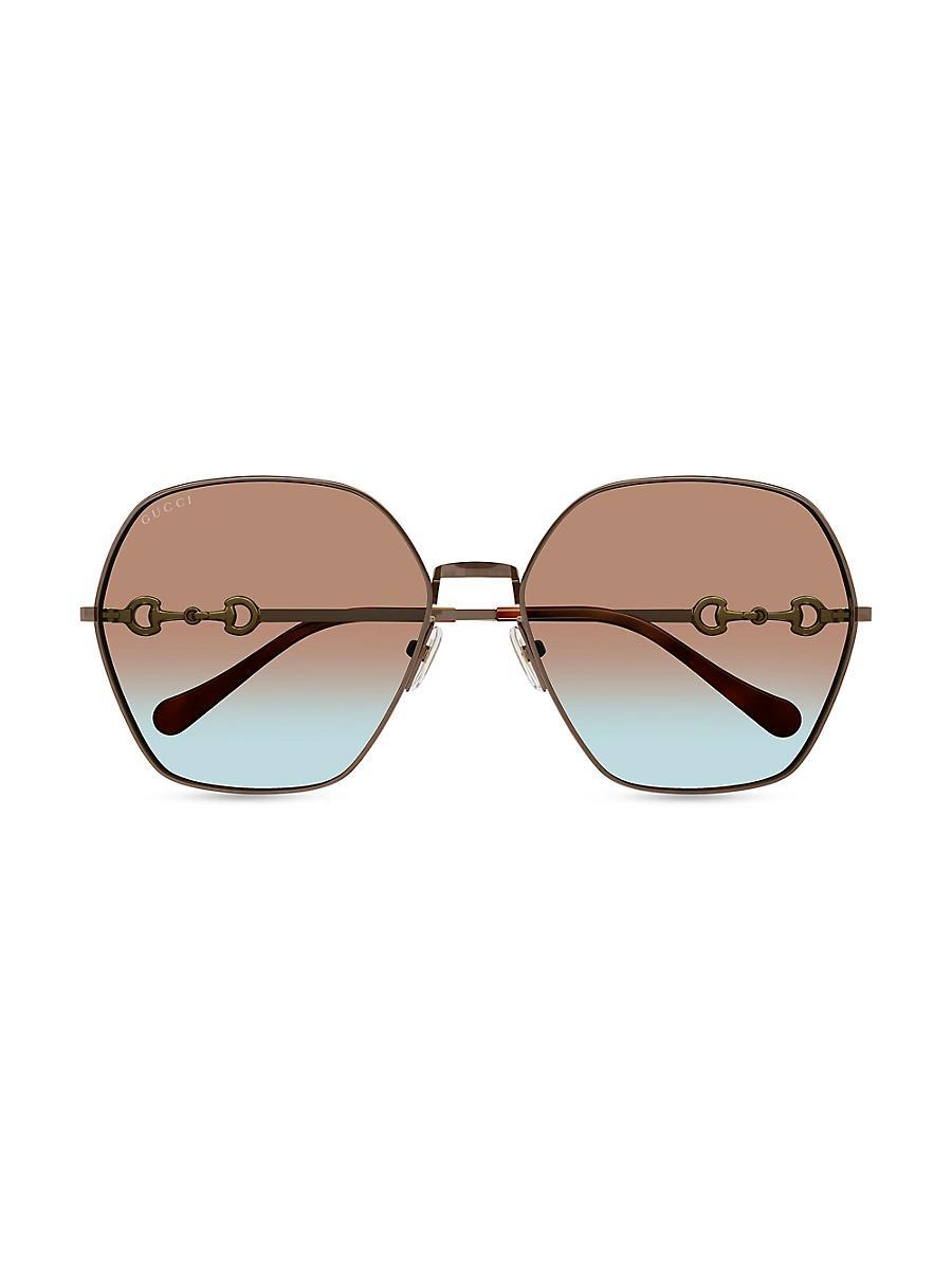 Womens Horsebit 62MM Geometric Sunglasses Product Image