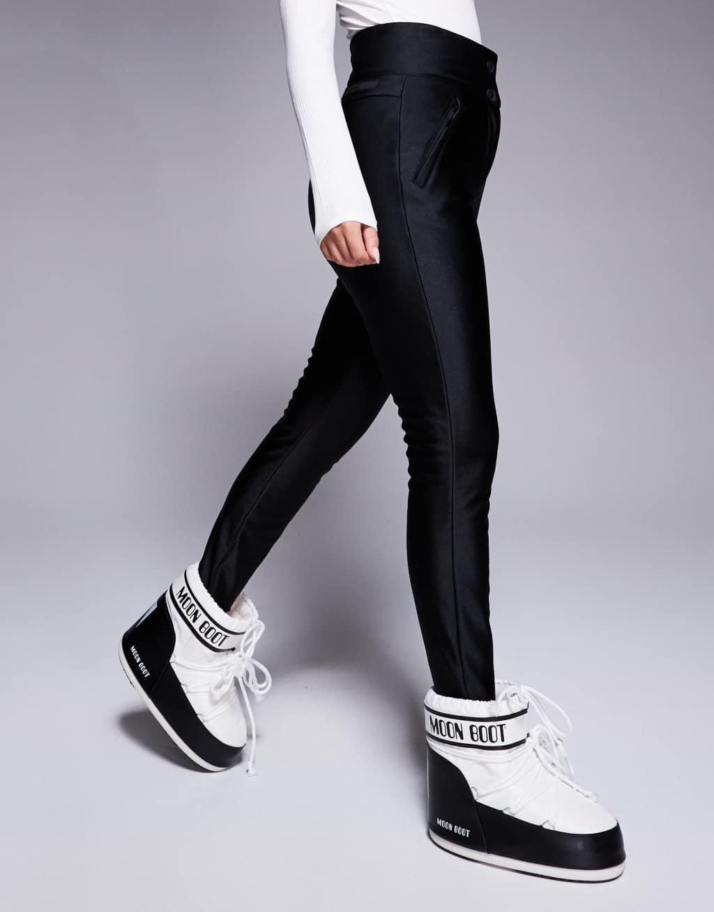 4505 Hourglass Ski soft shell water repellent skinny ski pants in black gloss  Product Image