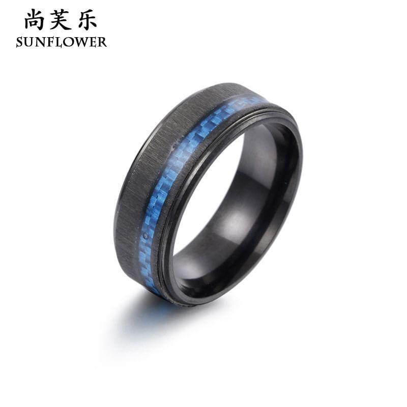 Couple Matching Patterned Inlay Ring Product Image