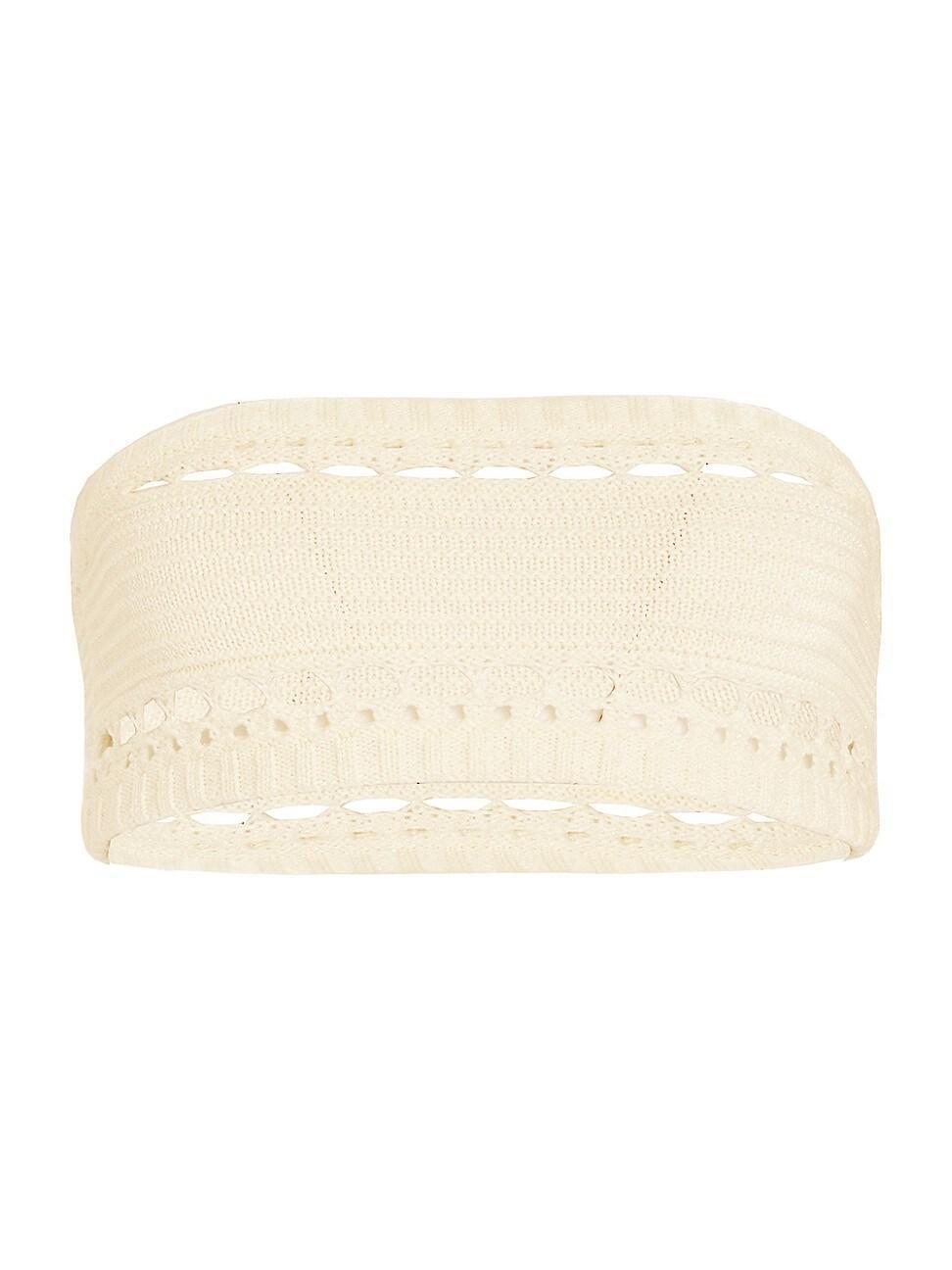 Luiz Strapless Top in Ivory And Gold retrofete Product Image