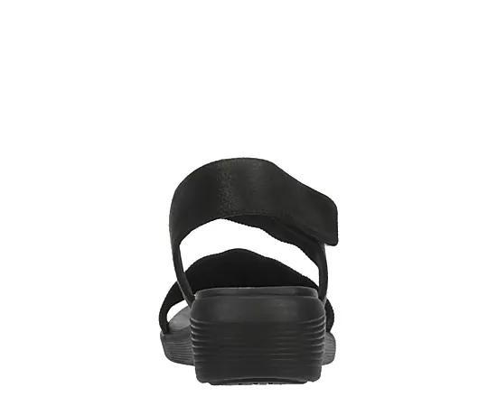Skechers Arya On The Rise Women's Wedge Sandals, Size: 9, Black Product Image