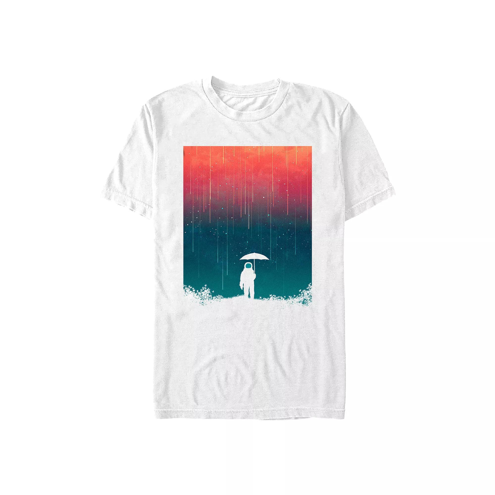 Big & Tall Cosmic Downpour Graphic Tee, Men's, Size: XL Tall, White Product Image