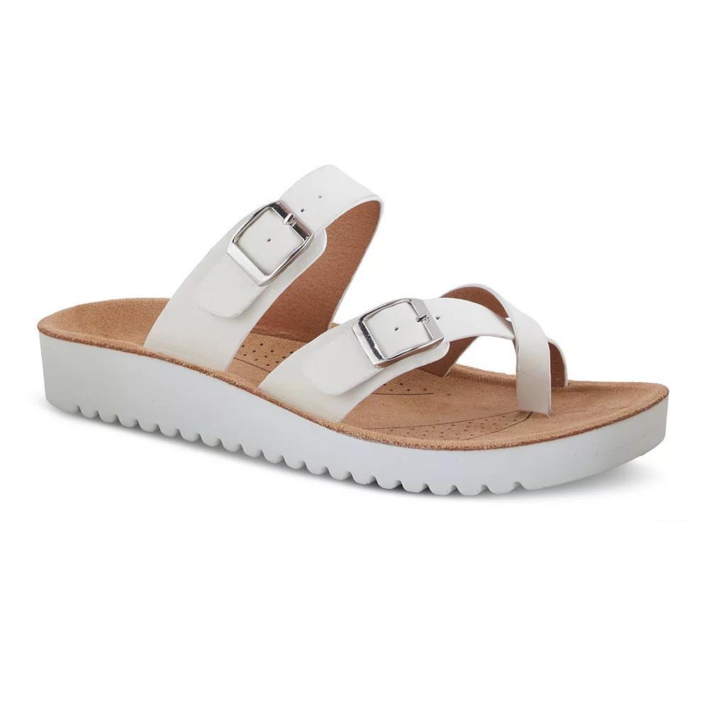 Flexus by Spring Step Bayside Women's Toe Loop Sandals, Size: 41, Blue Product Image