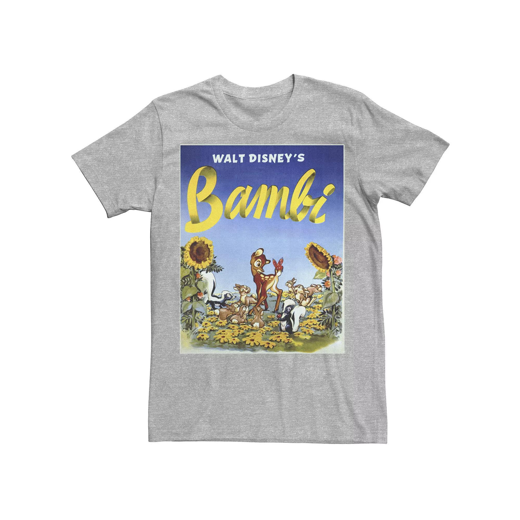 Disney's Bambi Men's Sunflower Poster Tee, Size: XL, Athletic Grey Product Image