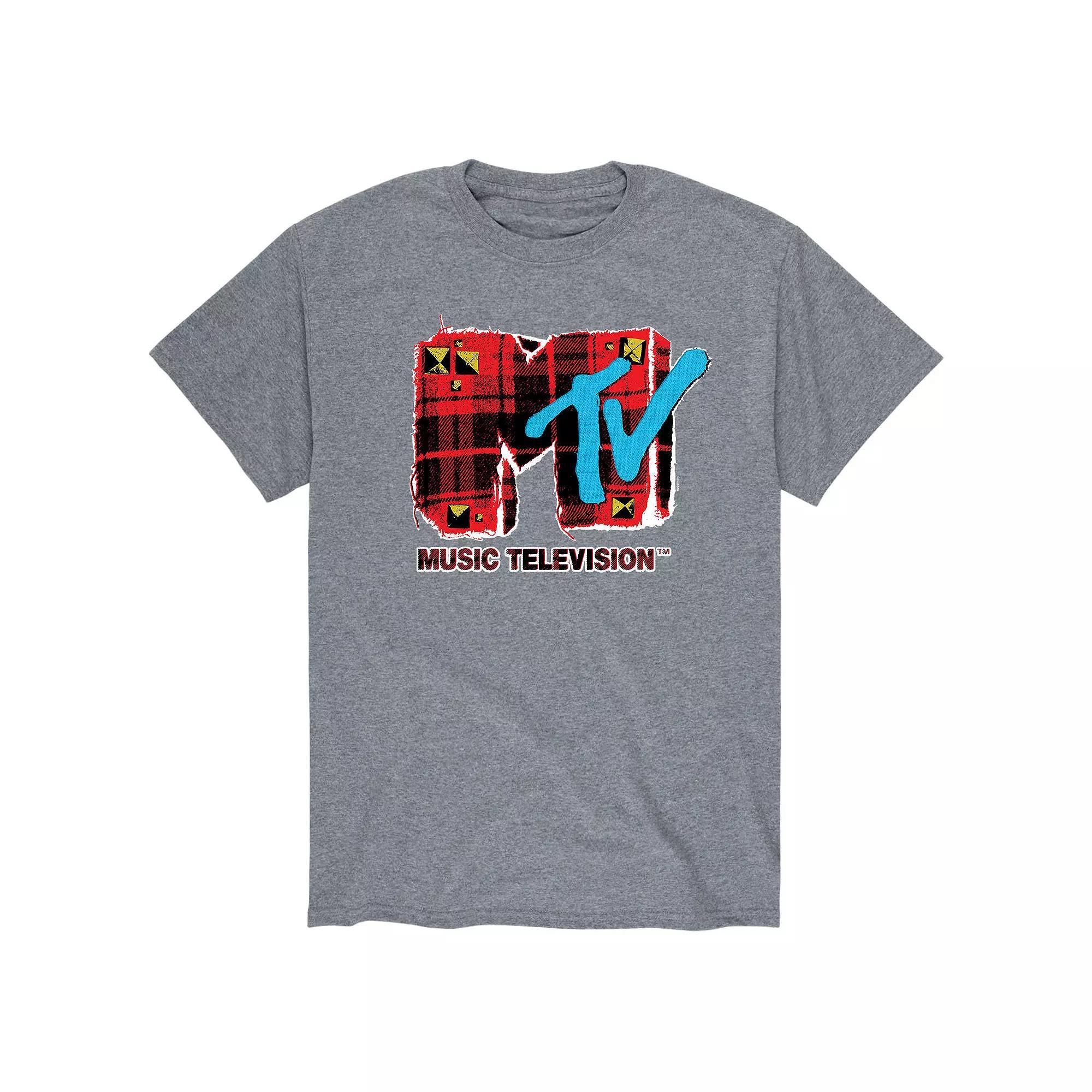 Mens MTV Grunge Plaid Tee Product Image