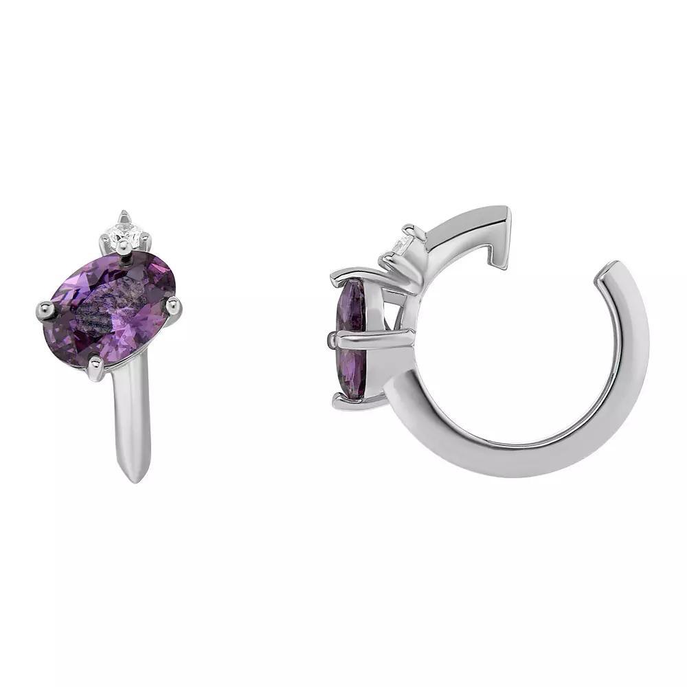 PRIMROSE Sterling Silver Cubic Zirconia Birthstone Ear Cuff, Women's, Silver Tone June Product Image