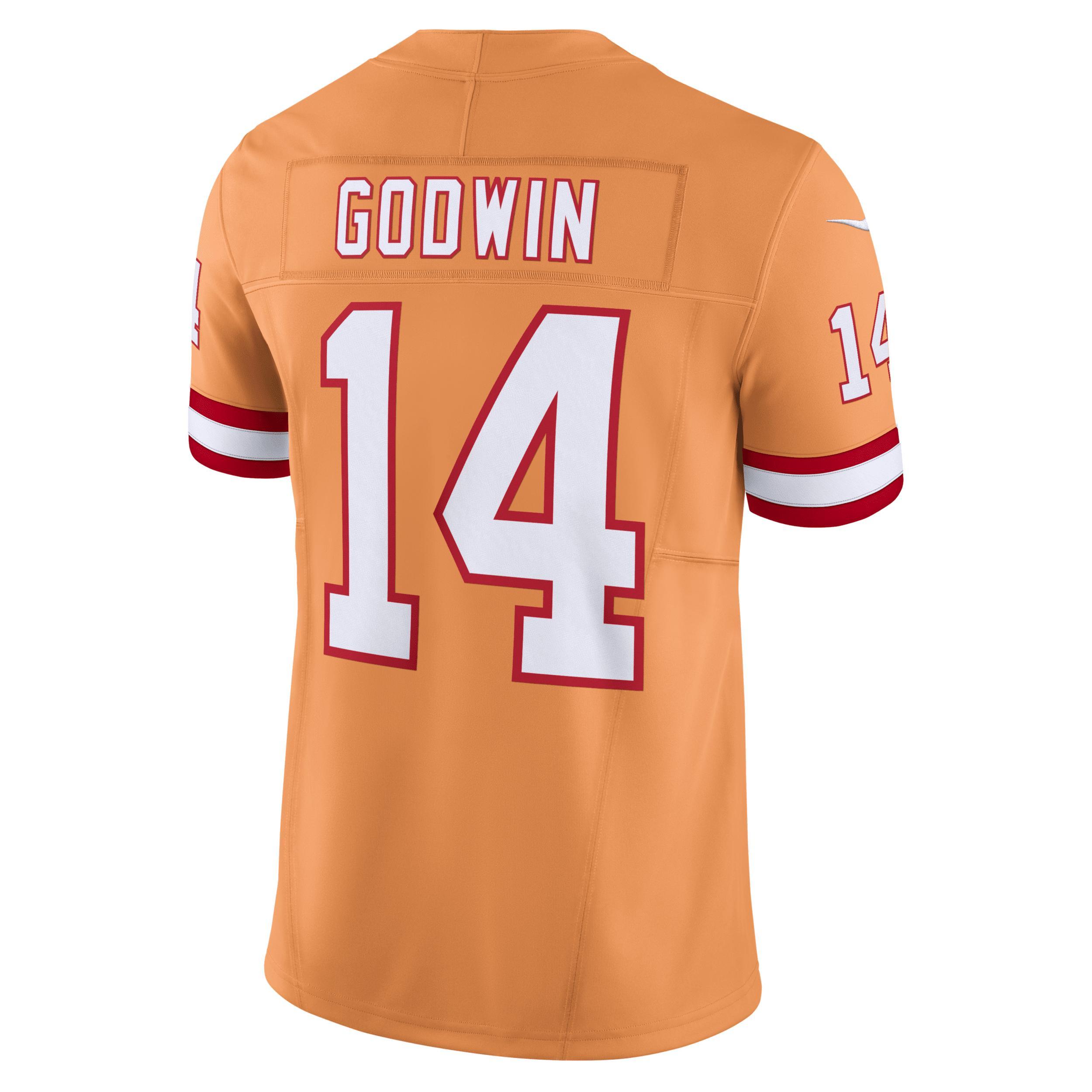Men's Nike Chris Godwin Orange Tampa Bay Buccaneers Throwback Vapor F.U.S.E. Limited Jersey, Size: 3XL Product Image