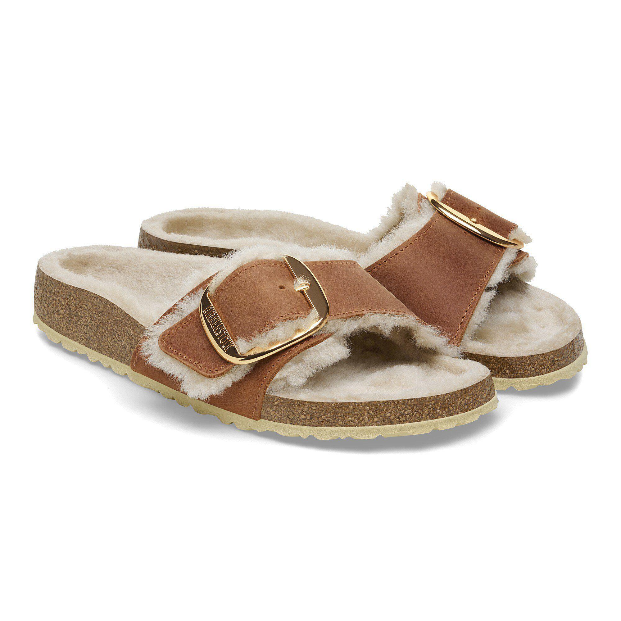 Madrid Big Buckle Shearling Natural Leather Oiled Product Image