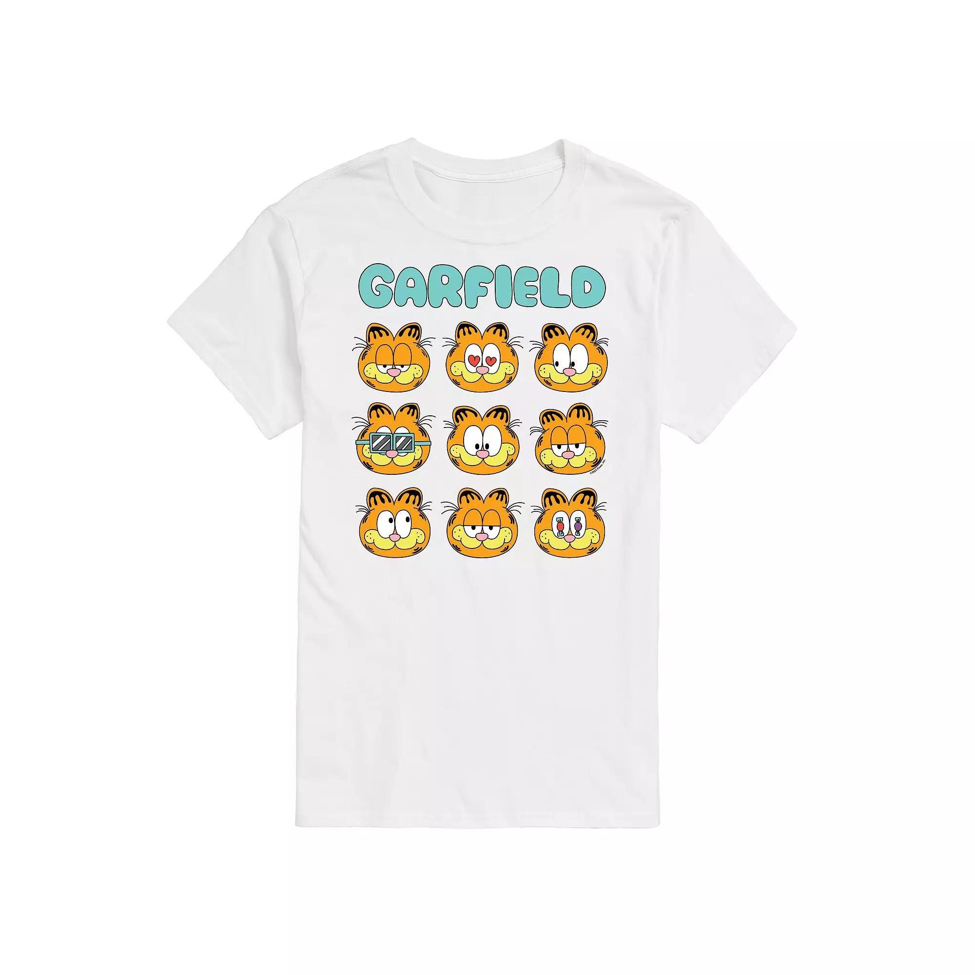 Big & Tall Garfield Grid Graphic Tee, Mens Product Image