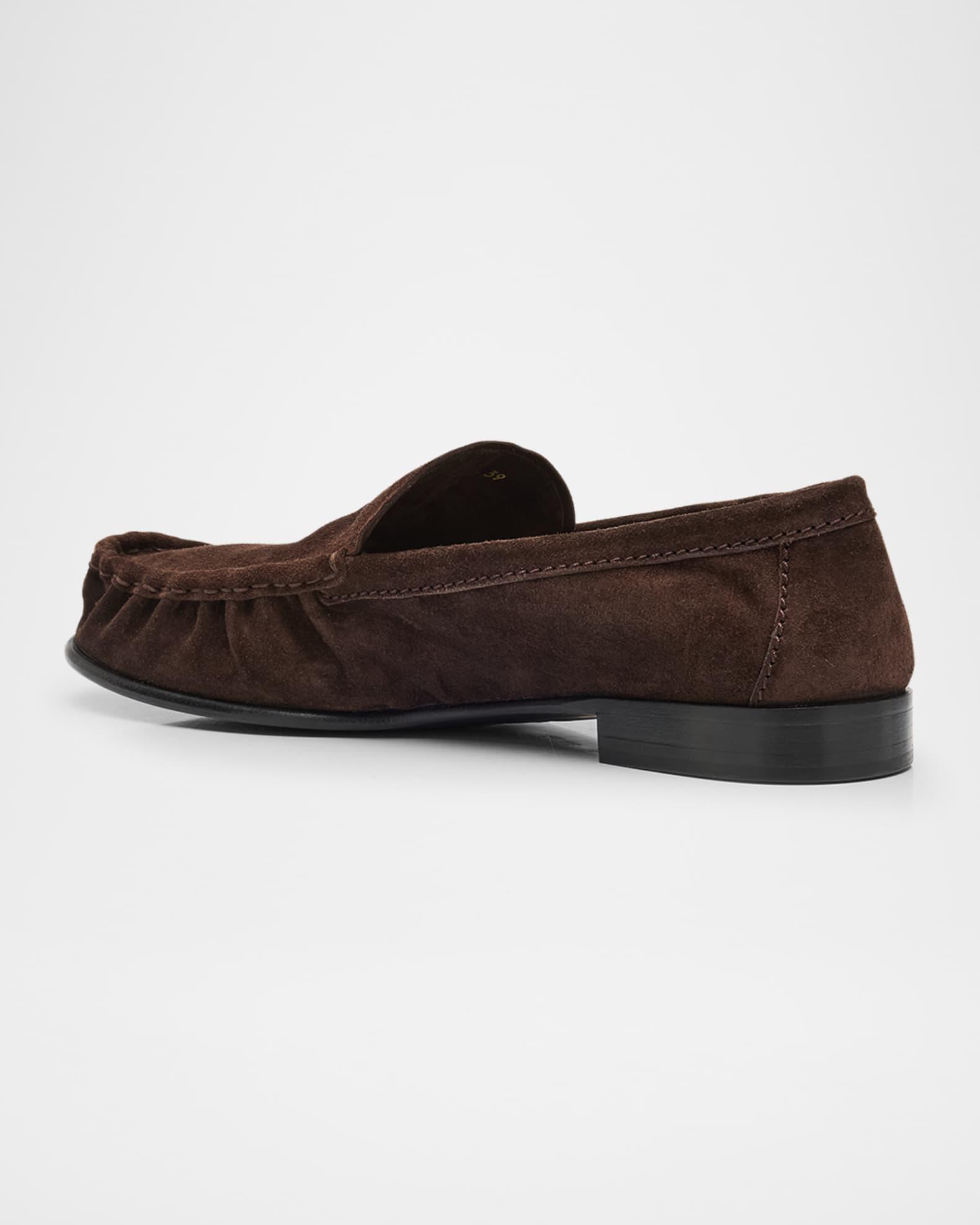 Suede Ruched Mocassin Loafers Product Image