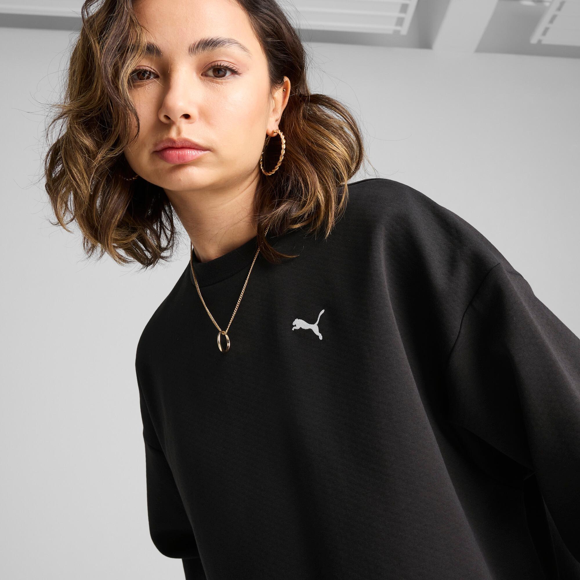 PUMA Wardrobe Essentials Women's Oversized Crew Sweatshirt Product Image