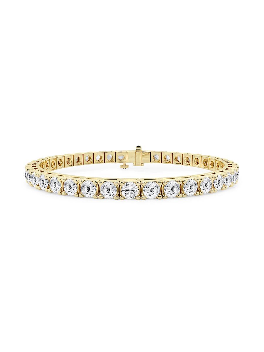 Womens 14K Yellow Gold & Round Lab-Grown Diamond 4-Prong Tennis Bracelet/5.00-20.00 TCW Product Image
