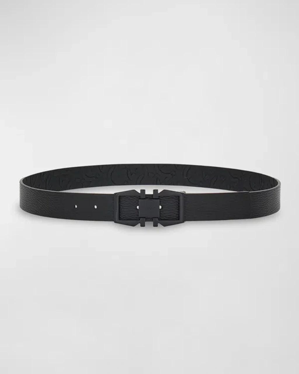 Mens Gancini-Embossed Reversible Leather Belt Product Image