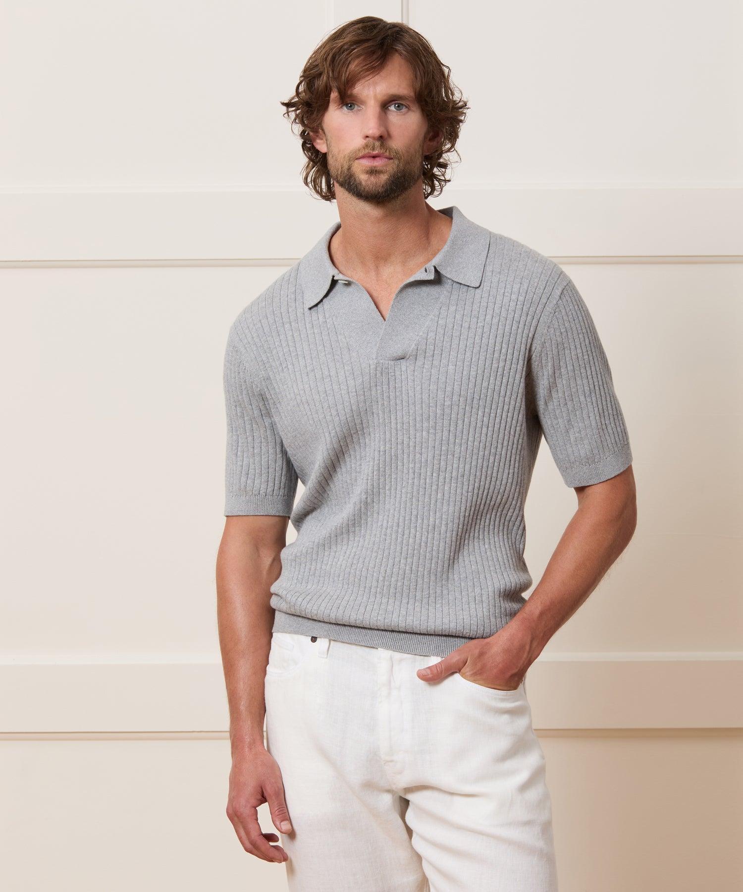 Slim Cotton-Cashmere Sweater Polo Product Image