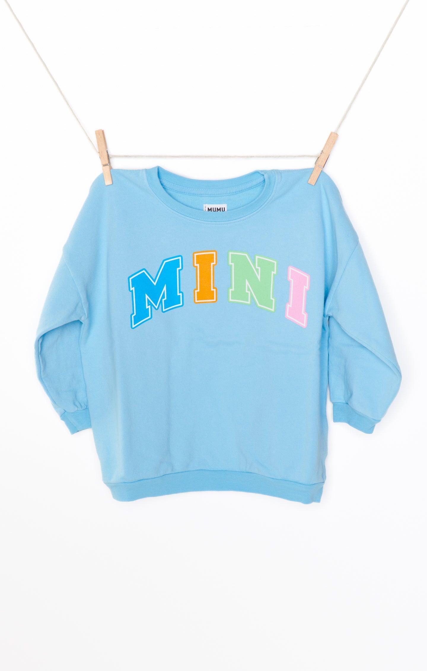 Davis Sweatshirt ~ Blue Mini Graphic Kids Product Image