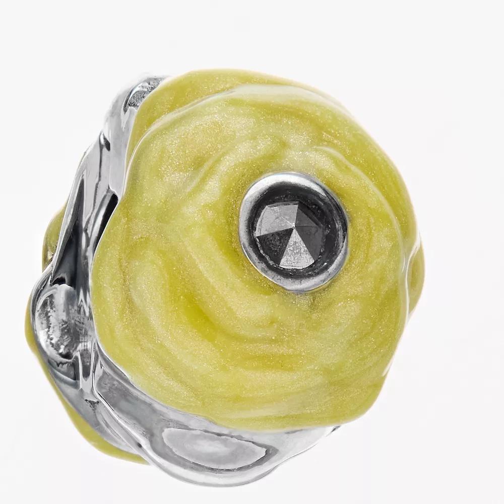 Lavish by TJM Sterling Silver Marcasite & Yellow Enamel Clip Charm, Women's Product Image