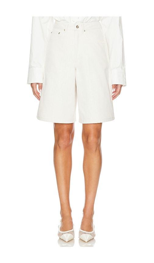 Sheila Hand Crochet Denim Shorts LEJE Product Image