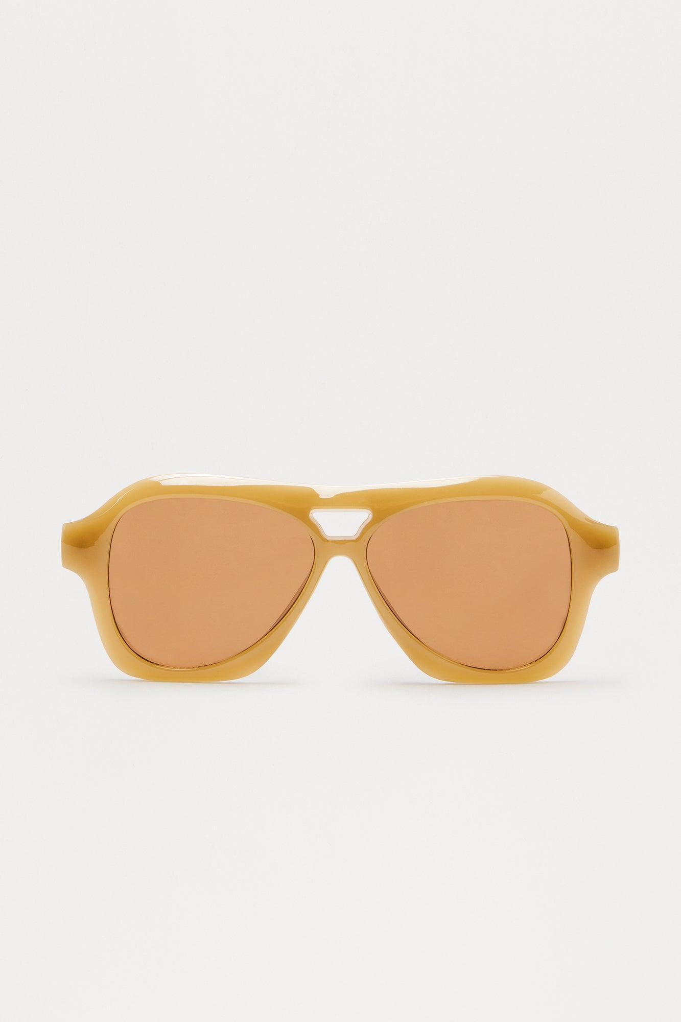 Round Lines Sunglasses - Brown Male Product Image
