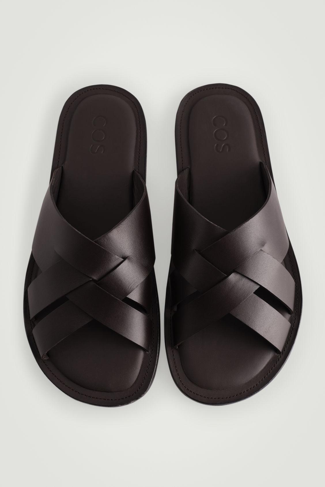 WOVEN LEATHER SANDALS Product Image