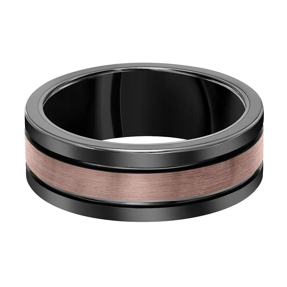AXL Black and Brown Tungsten Men's Wedding Band, Size: 13, Two Tone Product Image