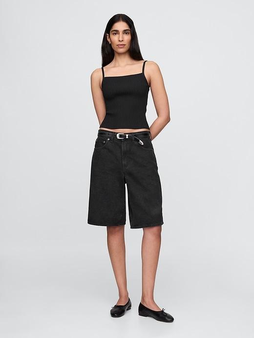 Cropped Rib Sweater Tank Top Product Image