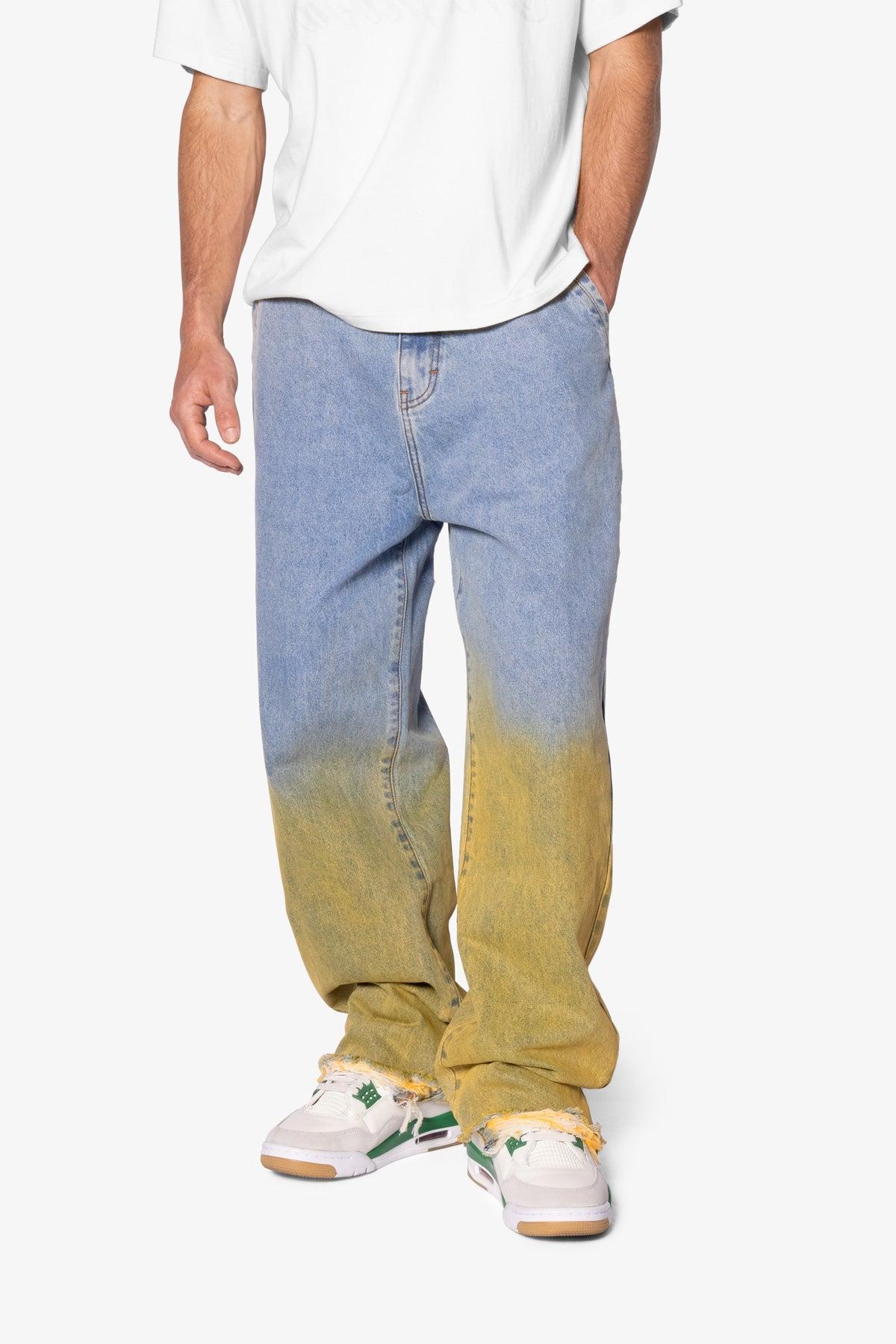 Ultra Baggy Dual Gradient Washed Denim - Blue Product Image